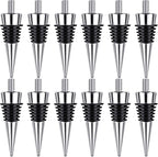 12 Pieces Metal Bottle Stopper 16 x 3/8 Blank Stainless Steel Wine Bottle Stopper Kit Reusable Wine Saver Corks Chrome Bottle Stopper Set Hardware for Wedding Wine Party Bar Turning