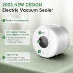 Mason Jar Vacuum Sealer Kit, Electric Sealer for Wide and Regular Mouth Mason Lids, Canning Vacuum Sealer Mason Jar, Automatic Vacuum Sealer Machine for Food Storage - White