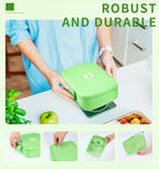 Bento Lunch Box with Kids/Adults, 5 Compartments Leakproof Lunch Container with Dressing Cup, Eco-Friendly Double Insulated Boxes, Dishwasher and Microwave Safe, BPA-Free (green)