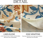 ISAENNE Designer Bohemian Floral Long Rectangle Table Cloth,Linen Colorful Tablecloth,Wrinkle Resistant Decor Tablecloths for Dining Thanksgiving Kitchen Party Christmas,63"*94"-Estevan B