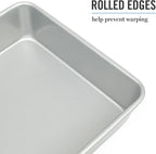 Martha Stewart Gallen 13 x 9 Inch Rectangular Nonstick Carbon Steel Cake/Baking Pan- Silver