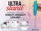 Zulay Kitchen Milk Frother Wand – High-Speed Handheld Frother with Upgraded Stand – Electric Foam Maker with Stainless Steel Whisk