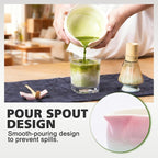 Matcha Whisk Bowl Set, 7PCS All-in-One Japanese Tea Set Includes Matcha Bowl with Spout, Bamboo Whisk (Chasen) with Stand, Scoop, Sifter, Complete Kit for Ceremony, Gift for Matcha Tea Lovers