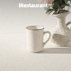 Stoneware Narrow Rim Commercial Grade Dinnerware (Brown Speckle, Cup 7oz)