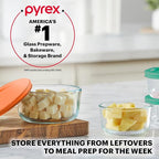 Pyrex Simply Store (8-Pack) Small Glass Food Storage Containers Set, (1 & 2 Cup) Meal Prep Containers With BPA-Free Lids, Dishwasher & Microwave Safe