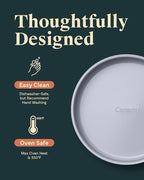 Caraway Non-Stick Ceramic 9” Circle Pans - Naturally Slick Ceramic Coating - Non-Toxic, PTFE & PFOA Free - Perfect for Birthday Cakes, Tartes, & More - Perracotta