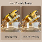 2 PACK Glass Pitcher with Lid, 68 oz/ 2 Liter Amber Classic Vertical Stripes Water Pitcher,Glass Water Carafe for Cold Brew, Coffee, Lemonade, Iced Sun Tea,Beverage, Heat Resistant