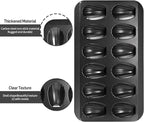 2 Pack Madeleine Pans for Baking, 12 Cavity Heavy Duty Shell Shape Baking Mold Nonstick Cookie Cake Pan for Oven（BLACK）