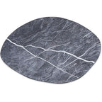 Carlisle FoodService Products Ridge Resuable Plastic Platter Oblong Platter for Home and Restaurant, Melamine, 13 Inches, Soapstone, (Pack of 6)