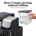 Hamilton Beach FlexBrew Trio 2-Way Coffee Maker, Compatible with K-Cup Pods or Grounds, Combo, Single Serve & Full 12c Pot, Black - Fast Brewing (49902JN)
