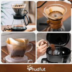 100Pcs Coffee Filters #4, Unbleached Natural Coffee Filters 8-12 Cup, Disposable Coffee Filters, 4 Cone Paper Compatible with Ninja Coffee Maker, Pour Over and Drip Coffee Maker