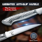 DRAGON RIOT Steak Knives Set of 8 Serrated Edge Steak Knife Set Japanese Stainless Steel Dinner Knife Diswasher Safe