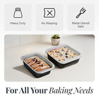 Gotham Steel 6 Pc Stackable Baking Pans Set, 70% Space Saving Design, Ceramic Bakeware Sets Non Toxic Made Without PFOA PFOS, with Cookie Sheet Tray, Cake & Muffin Pans, Oven & Dishwasher Safe