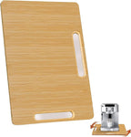 Joy&Grace Appliance Slider for Kitchen Appliances 360° Rolling Sliding Tray for Coffee Maker Countertop, Bamboo Coffee Pot Slider Rolling Tray (Natural, Medium 14.5" x 10")