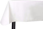 Yourtablecloth Heavy Duty Vinyl Rectangle or Square Tablecloth – 6 Gauge Heavy Duty Tablecloth – Flannel Backed – Wipeable Tablecloth with Vivid Colors & Many Sizes 52 x 108 White