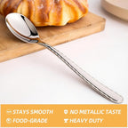 8 Pieces Heavy Duty Teaspoons Set,Tea Spoons Silverware,Food Grade Stainless Steel Dessert Spoons,Mirror Polished and Dishwasher Safe