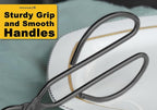 10" 13" Stainless Steel Kitchen Tongs, Heavy Duty Non-Slip Comfortable Grip Metal Scissor Tongs for Cooking, Grilling & Serving, Set of 2