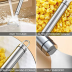 3 Pcs Corn Cob Peeler, Corn Stripper, Corn Holder, Corn Peeler with long handle Stainless Steel Corn Cob Stripper Tool, Efficient Design Perfect for Dining Enthusiasts