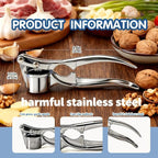 1 Pack Garlic Press, Heavy-Duty Rust-Resistant Garlic Mincer & Crusher with Ergonomic Handle, Easy Squeeze, Easy Clean, Dishwasher Safe