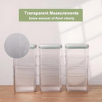Airtight Food Storage Containers with Lids Pop Up Containers Pasta Organizer for Kitchen Pantry Cereal Snack Flour Sugar Coffee (3pc 1200ml / 1.26qt)