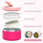 Kids Bento Lunch Box with 4 Compartments, Insulated lunch Bag, Water Bottle, Stainless Steel Food Jar, Birthday Gifts for Ages 3-12 Back to School Toddler Girls Boys