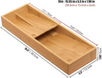 Bamboo Silverware Drawer Organizer, Kitchen Cutlery Tray,Utensil Holder for Spoons, Forks, Knives in Kitchen
