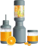 The Beast Mini Blender Plus | Mini Countertop Kitchen Blender | Blend Smoothies and Shakes, Dressings, Sauces, Dips | Extra Vessels, Straw Cap and Straws Included | 600W (Mist)