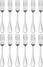 Artaste Rain 18/10 Stainless Steel (Silver (Set of 12), Dinner Fork (7.6-Inch))