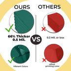 Exquisite 66% Thicker Premium Plastic Table Cloth Rectangle Table Cover 0.5 Mil 6 Pack Dark Green Table Cloth 54 Inch x 108 Inch Disposable Tablecloth Won't Tear Easily Like Cheap Thin Brands