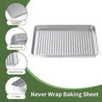 Baking Sheet with Wire Rack Set: 3 Baking Pans + 3 Cooling Racks for Cooking and Baking - Stainless Steel Nonstick Bacon Pans for Oven, Warp Resistant & Heavy Duty & Rust Free