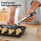 Silicone Basting Brush, 7.67 Inch Pastry Brush For Baking Barbecue, Heat Resistant Grill Brush For Oil And Sauce, Comfortable Grip, BPA Free and Dishwasher Safe (2 Pcs)