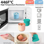 4 Pack 8.5 oz Silicone Food Storage Containers with Lids, 1-Cup Reusable Snack Fruits Containers Cups, Leak Proof Soup Freezer Molds Small Lunch Box BPA Free for Kids Baby Daycare School Travel