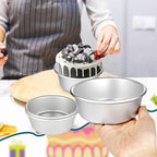 10 Pcs 5 Inch Cake Pans Nonstick Aluminum Round Cake Pan Mold Small Smash Cake Baking Pans for Home Baking Cheese Cake Pizza Quiche Easy Release and Leakproof
