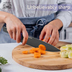 14 Pcs Kitchen Knife Block Set with Sharpener German High Carbon Stainless Steel Chef Knives, Razor-Sharp & Durable, Lightweight Anti-Slip Handle, Professional Set for Home & Kitchen (Purple)