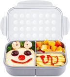 MISS BIG Bento Box for Kids, Leakproof Lunch Box, No BPAs & Chemical Dyes, M/W, D/W & Fridge Safe (1150ml Gray)