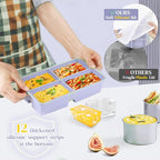 2 PACK 1 Cup Silicone Freezer Trays With Lid For Freeze & Store Soup, Broth, Leftovers, Microwave-safe Soup Freezer Container - Purple