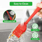 3 PCS Silicone Basting Pastry Brush,Heat Resistant Cooking Brush for Oil Butter Sauce,Premium Cooking Brush for Sauce Marinade Meat Glazing
