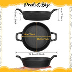 Mini Cast Iron Skillets 7 x 7 x 1.7 Inch Cast Iron Pan Small Ramekin Set Black Casserole Dish Cookware Oven Safe Mini Skillets for Kitchen Indoor Outdoor Picnic (2 Pack)