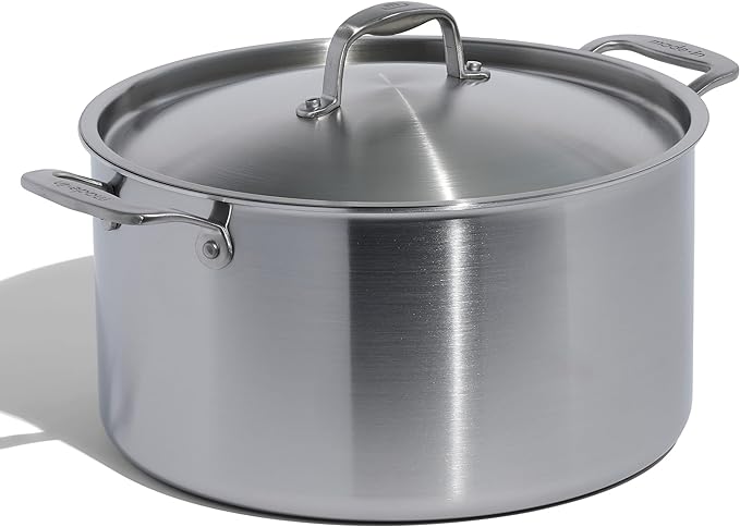 Made In Cookware - 12 Quart Stainless Steel Stock Pot With Lid - 5 Ply Stainless Clad - Professional Cookware - Crafted in Italy - Induction Compatible