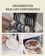 Famiware Annecy Plates and Bowls Sets, 12 Pieces Dinnerware Sets, Microwave and Dishwasher Safe Dishes Set for 4, Chip and Scratch Resistant, Grey-White
