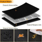 47" Round Fire Pit Mat Compatible with Solo Stove Bonfire, 3-Layer Outdoor Under Grill Mat Patio Deck Protector BBQ Mat,Fire Proof Pads for Under Fire Pit,Charcoal Grills,Griddles and Smokers