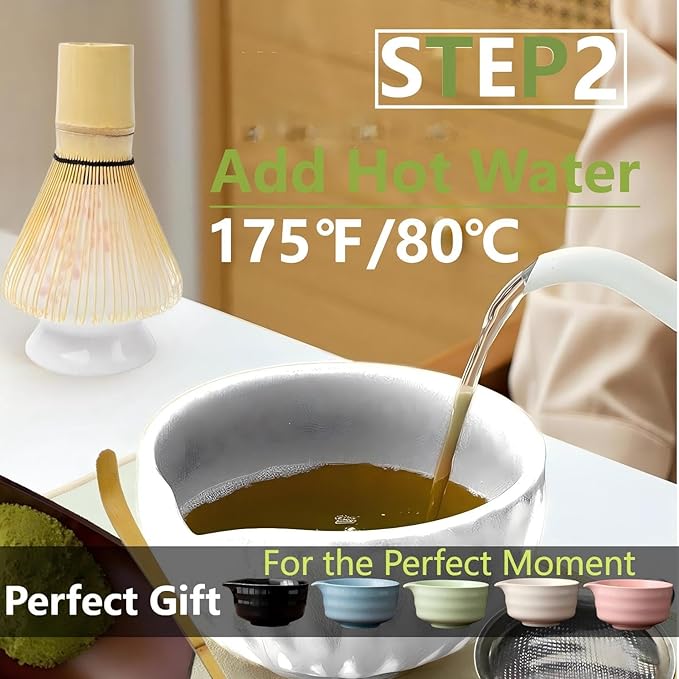 Matcha Whisk Holder Matcha Chasen Whisk Stand Ceramic Holder fit for Traditional Japanese Tea Ceremony Starter (Matte Green)