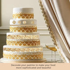 3 Pcs Baroque Silicone Molds Baroque Style Curlicues Scroll Lace Fondant Silicone Mold Scroll silicone Baroque Mold Relief Flower Lace Mould for Wedding Birthday Cake Decoration