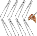 Serving Tongs Kitchen Tongs,Buffet Tongs, Stainless Steel Food Tong Serving Tong,small tongs 8 Pack(Sliver 7 Inch)