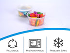 EDI [12 OZ, 25 Sets] Plastic Deli Food Storage Containers with Airtight Lids | Microwave-, Freezer-, Dishwasher-Safe | BPA Free | Heavy-Duty | Meal Prep | Leakproof | Recyclable