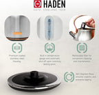 Haden Heritage 4 Slice Wide Slot Stainless Steel Toaster Bundled with 1.7 Liter Stainless Steel Electric Water Kettle, Steel & Copper