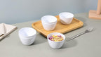 Amazon Basics Round Melamine Bowl, 8 oz, White, 6 Piece Set