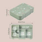 nouka Design Bento Lunch Box | Easy to Open Latches | Spill Proof Design | 6-Compartment Removable Tray | Fairy Bush