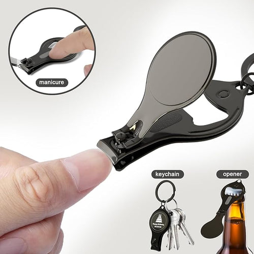 20pcs Personalized 4 in 1 Multi Function Bottle Opener, Nail Clipper, Wedding Favors Brewery, Private Customized, Black, Multitool Gifts for Men