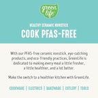 GreenLife 8QT Slow Cooker, Non-Toxic PFAS-Free Ceramic Nonstick Removable Interior Bowl, Programmable, Family Friendly, Keep Warm, Stovetop & Oven Safe, Dishwasher Safe Parts, Glass Lid, Turquoise